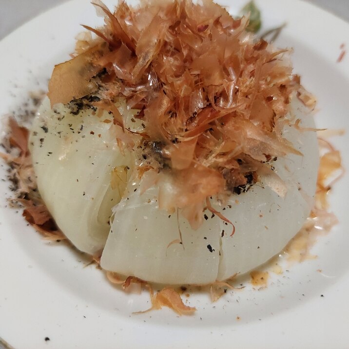 おつまみに☆新玉ねぎと黒ゴマとかつお節がけ